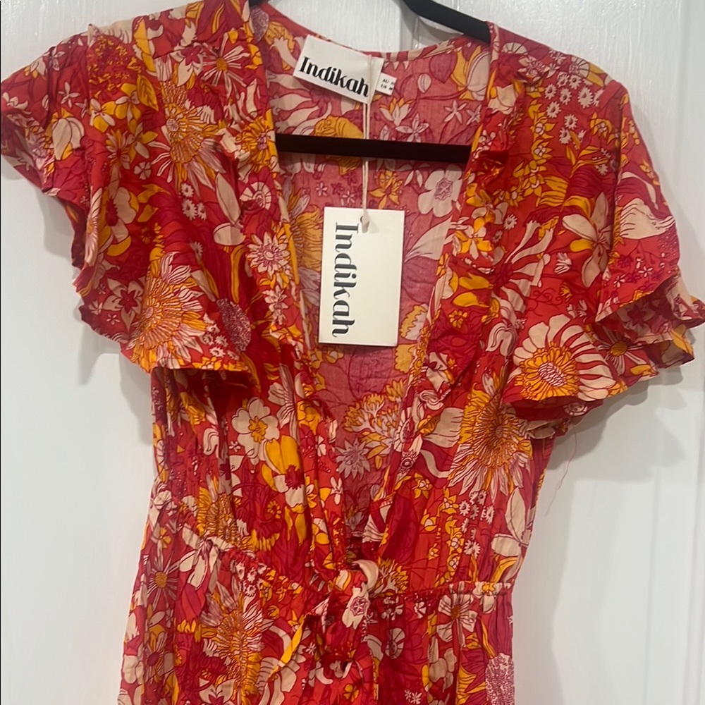 Red Floral Jumpsuit
